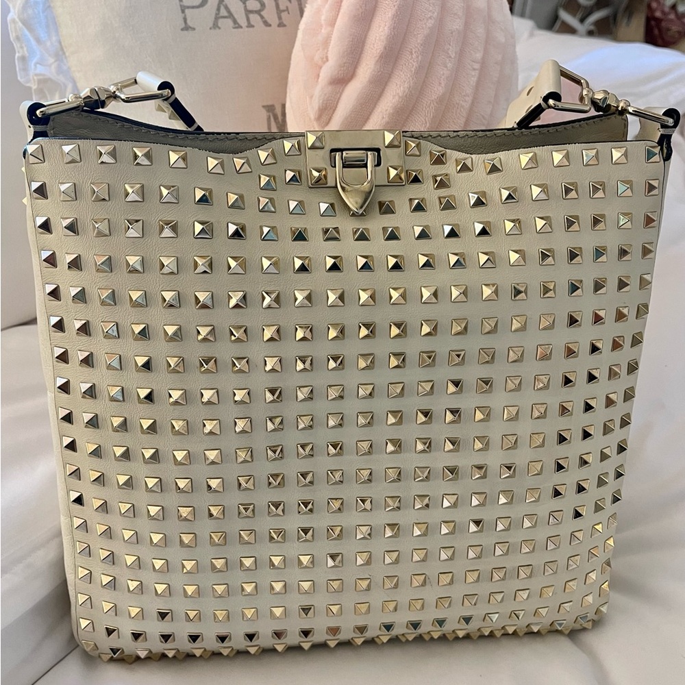 VALENTINO GARAVANI®️ Gold Rock Studs, Crossbody Messenger Bag